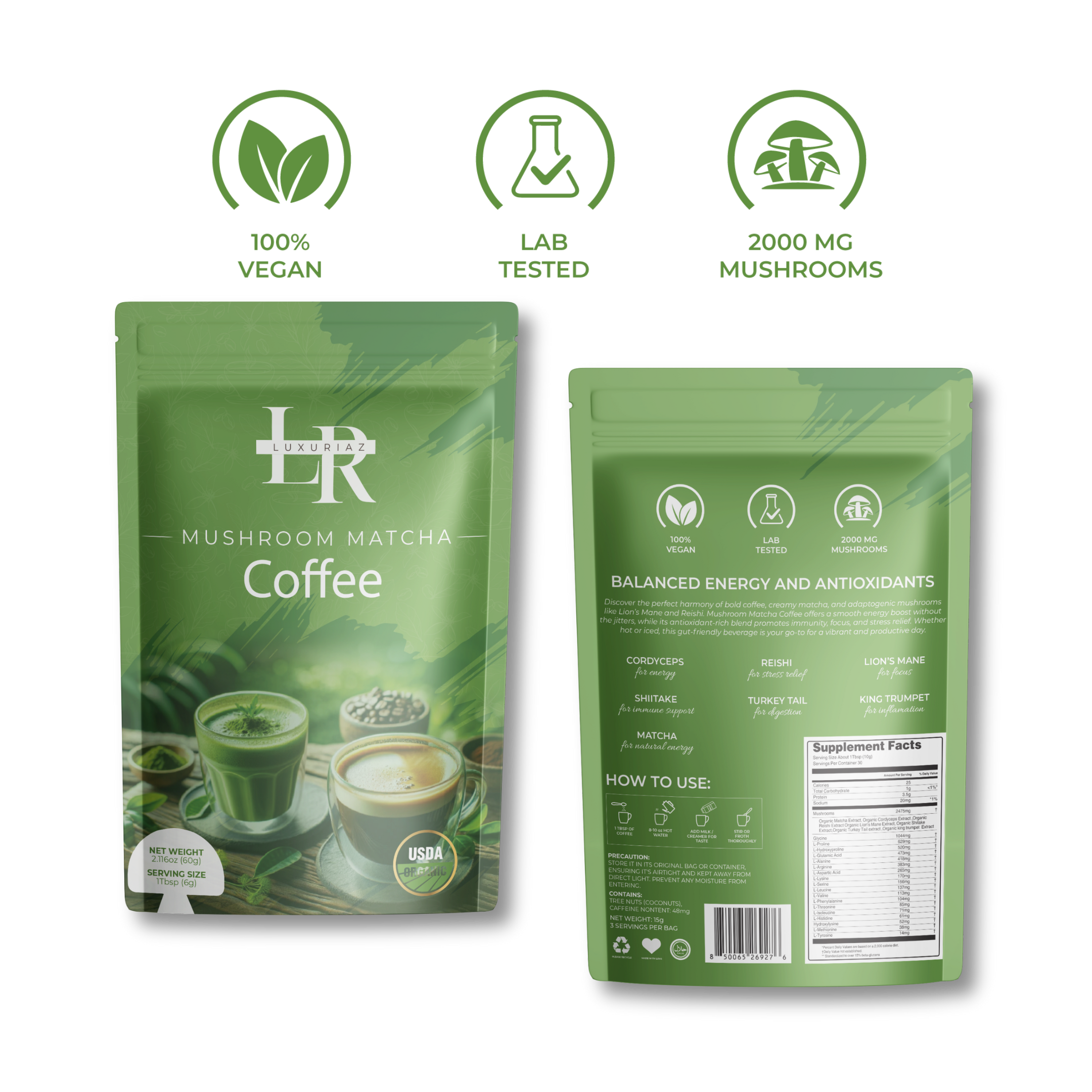Mushroom Matcha Coffee
