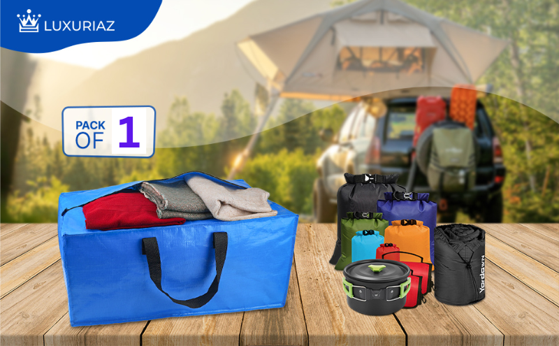Moving Bags Heavy Duty with Backpack Straps, Strong Handles, and Zippers Sky