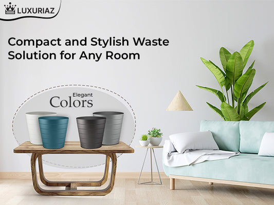 Luxuriaz Dorm Trash Can, Heavy Duty Dust Bin, Mini Garbage